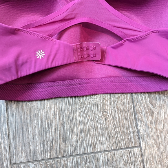 Athleta High Impact Focus Sports Bra 36DD Magenta Molded Cups - Picture 4 of 5